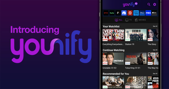 Introducing Younify, your personal universal streaming guide.