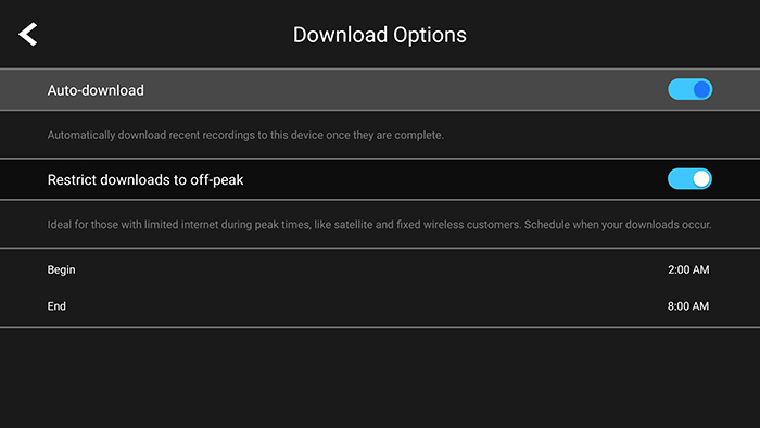 Downloa streaming shows during off-peak hours on Android TV