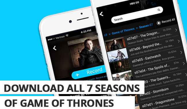 Record & Download All 7 Seasons of Game of Thrones for just $15