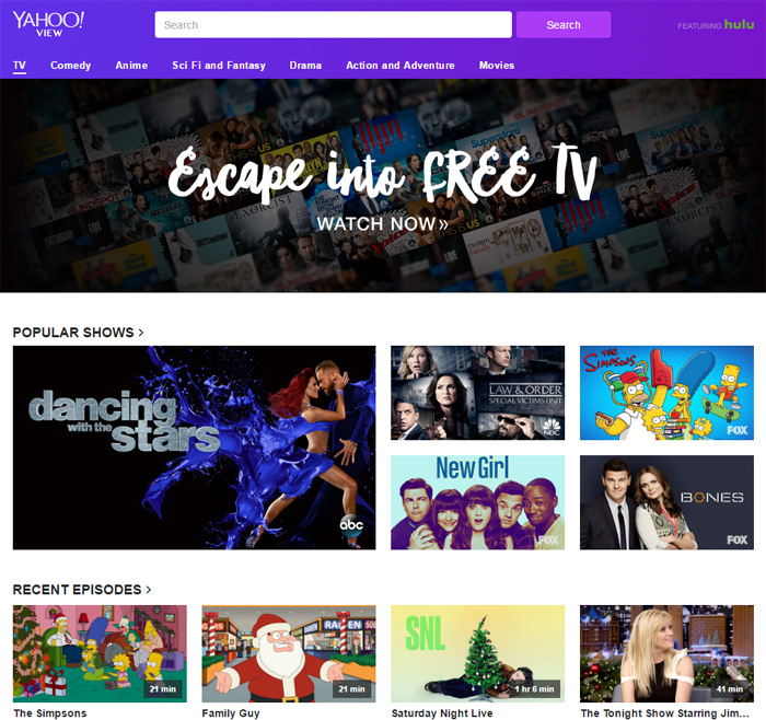 Free Hulu Is Now On Yahoo View And You Can Download Yahoo View Hulu Videos To Watch Offline Www Playon Tv